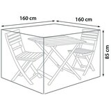 SUNFUN Komplet zaštitnog pokrova za balkon (D x Š x V: 160 x 160 x 85 cm) | shoptok.hr