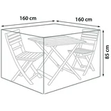 Komplet zaštitnog pokrova za balkon (D x Š x V: 160 x 160 x 85 cm)
