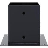  Postolja za stupove kvadratna 4 kom čelik presvučen prahom Antracitno siva 121 x 121 mm | Shoptok.si