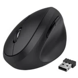 vertikalni ergonomski bežični miš E2 crni