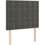 Box spring krevet s madracem tamnosivi 120 x 200 cm baršunasti | shoptok.hr