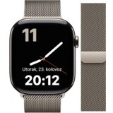 Apple Watch Series 11 GPS + Cellular 42mm Natural Titanium Case with Natural Milanese Loop, (5000011456) | Shoptok.si