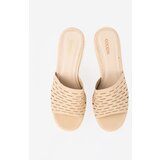GOODIN Openwork beige platform flip-flops | shoptok.hr