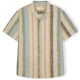Revolution Srajce z dolgimi rokavi Cuban Shirt S/S 3918 - Dustgreen Večbarvna | Shoptok.si