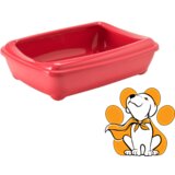 Moderna arist-O-Tray + Rim Medium Spicy Coral, Otvoreni Toalet Sa Ramom, Crveni cene