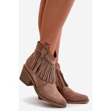 S. BARSKI Women's Cowboy Boots With Zip Eco Suede Brown S.Barski | Eponuda.ba