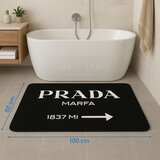 Mila Home Črna žametna kopalniška preproga 60x100 cm Prada – | Shoptok.si