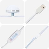  3-delni komplet toaletne mizice z LED svetlobo, siva, inženirski les, (22055056) | Shoptok.si