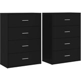 vidaXL Komoda 2 kom crna 60x31x84 cm od konstruiranog drva | shoptok.hr