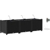  Vrtna saksija 3 pcs Crna 120 x 40 x 37,5 cm Plastika | shoptok.hr