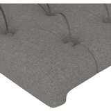  Posteljni okvir z vzglavjem temno siv 200x200 cm blago, (20736252) | Shoptok.si