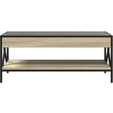 vidaXL Stolić s beskonačnim LED svjetlima boja hrasta 90x50x38 cm | shoptok.hr