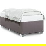 vidaXL Posteljni okvir siv 90x200 cm umetno usnje | Shoptok.si