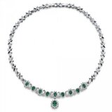  Ženska oliver weber princess emerald ogrlica sa swarovski zelenim kristalima ( 12032.205 ) Cene