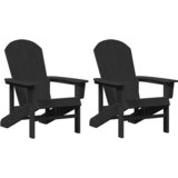  Vrtna stolica 2 pcs Crna 82 x 74 x 92 cm Polietilen | Eponuda.com