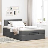  Otomanski krevet s madracem tamnosivi 120x190 cm tkanine | shoptok.hr