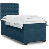 Box spring krevet s madracem plavi 90x190 cm baršunasti Cijene