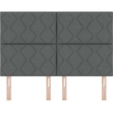 vidaXL Naslon za glavu s dijamantnim uzorkom Tamnosivi 140 cm Materijal | shoptok.hr