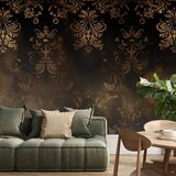  Foto tapeta - Baroque Ornaments in Patinated Gold and Browns: Retro Motif 300x210 Standard | shoptok.hr