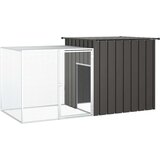 vidaXL Kavez za zečeve antracit 200 x 91 x 100 cm od pocinčanog čelika | shoptok.hr
