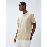 Koton Basic T-Shirt Crew Neck Sleeve Detailed Cene