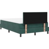  Zajednički krevet s madracem i LED svjetlom tamnozelene boje 120x200 cm od baršuna | shoptok.hr