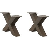  Noge za klub stolić u obliku slova X, 2 kom, prirodni čelik, 50 x (30-31) cm, čelik | shoptok.hr