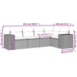  5-dijelni vrtni set sofa s jastucima bež od poliratana | shoptok.hr