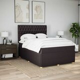  Krevet s oprugama i madracem tamnosmeđi 140 x 190 cm od tkanine | shoptok.hr