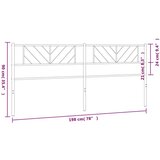  Kovinsko posteljno vzglavje črno 193 cm, (20952638) | Shoptok.si