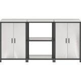  Kuhinjski set za pohranu 3 pcs Srebrna 180 x 50 x 92 cm | shoptok.hr
