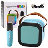 Lean_Toys Brezžični karaoke zvočnik z mikrofonom modra | Shoptok.si
