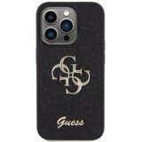 Guess GUHCP15XHG4SGK silikonski ovitek za iPhone 15 Pro Max - črn z bleščicami in zlatim logom | Shoptok.si