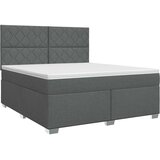  Boxspring krevet s madracem Tamnosiva 160 x 200 cm Tkanina | shoptok.hr