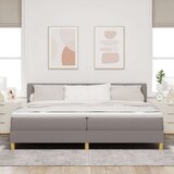  Postelja s škatlo in vzmetnico Taupe 200x200 cm Tkanina, (22082789) | Shoptok.si