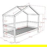 Vipack Bijeli dječji krevet od masivne bukve u obliku kućice 90x200 cm Forrest – | shoptok.hr