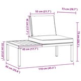  Vrtna klupa s jastucima crna aluminijska | shoptok.hr