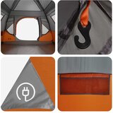 Instant šator s krovom Siva i narančasta 305 x 275 x 190 cm | shoptok.hr