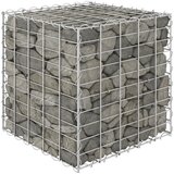vidaXL Kockasta visoka greda gabion iz jeklene žice 50x50x50 cm Cene