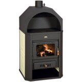 Prity Kamin na drva W17 (Snaga grijanja: 17 kW, Crna, Namijenjeno za spajanje na centralno grijanje) Cijene