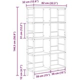 vidaXL Polica Sonoma hrast 82 x 32 x 144,5 cm Konstruirano drvo | shoptok.hr
