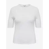 Only White Women's Ribbed T-Shirt CARMAKOMA Ally - Women