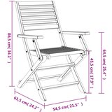  Sklopive vrtne stolice 2 kom 54,5x61,5x86,5 cm od drva bagrema | shoptok.hr