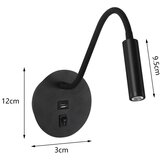  Brilagi - LED fleksibilna zidna lampa sa USB portom MAYA LED/3W/230V crna | Eponuda.com