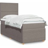  Krevet s oprugama i madracem smeđesivi 90x200 cm od tkanine | shoptok.hr