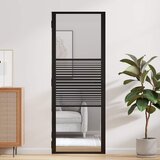 Staklena vrata Prugasti Crna 76 x 3,5 x 201,5 cm Aluminij | shoptok.hr