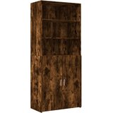  Visoka komoda boja dimljenog hrasta 80 x 42,5 x 185 cm drvena | shoptok.hr