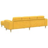  Kavč z blazino Svetlo rumena 250 x 188 x 76 cm Žametna tkanina, (5000137879) | Shoptok.si