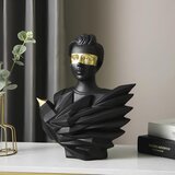 Aberto Design dekorativna figura CY0321, 31x25x11 cm, crno-zlatna boja Cene
