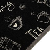  Kuhinjska preproga pralna dobro jutro črna 60x300 cm žamet | Shoptok.si
